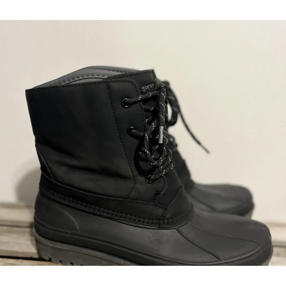 Sperry Harbor Boot Boots Mens‎ Size 5 Black Duck Winter Snow Waterproof